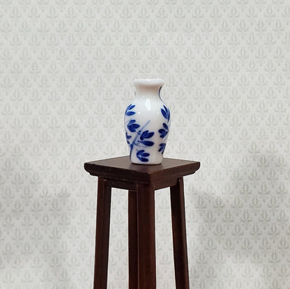 Dollhouse Blue & White Decorative Vase for Flowers Tall 1:12 Scale Miniature