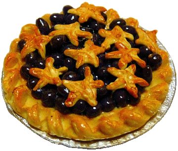 Dollhouse Star Spangled Pie 1:12 Scale Miniature Food Dessert Kitchen