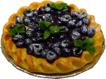 Dollhouse Blueberry Pie 1:12 Scale Miniature Food Dessert Kitchen