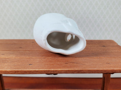 Miniature 1:6 Scale Halloween Ceramic Skull Unglazed