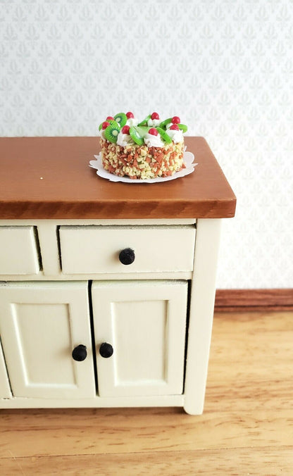 Dollhouse Miniature Cake Kiwi Lime Cherry Pie 1:12 Scale Dessert Food