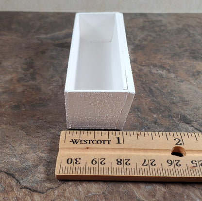 Dollhouse Garden Window or Flower Box 1:12 Scale White Wood 3 5/8" long