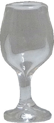 Dollhouse Real Glass Wine or Water Glass Tall 1:12 Scale Miniature Kitchen