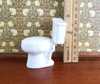 Dollhouse Resin 3 Piece Bathroom Set Tub Toilet Sink All White 1:12 Scale Houseworks