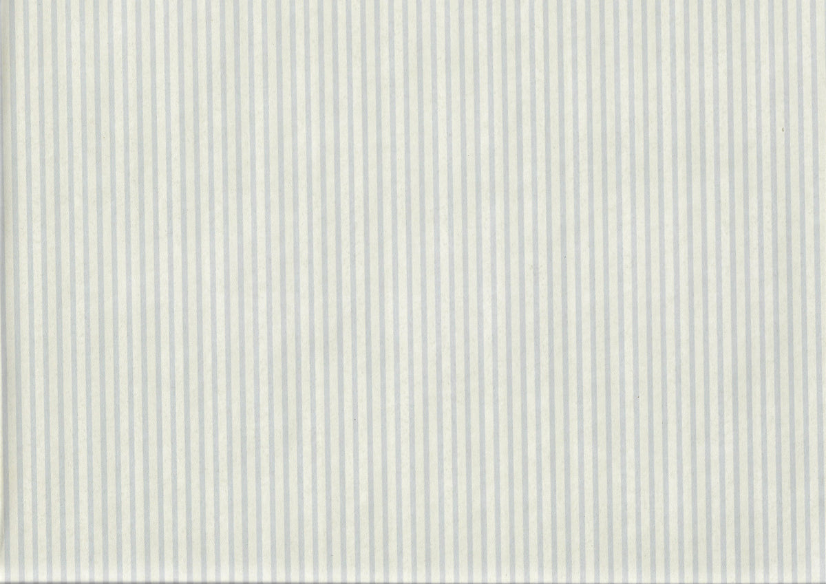 Dollhouse Wallpaper Hazy Blue and White Stripes 3 Sheets 1:12 Scale Miniature