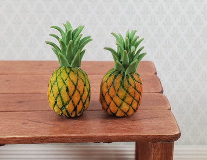 Dollhouse Pineapples Set of 2 1:12 Scale Miniature Kitchen Food Fruit