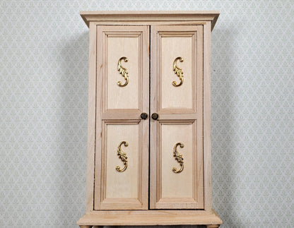 Dollhouse S Hook Shutter Dogs or Furniture Applique Scroll Ornament 1:12 Gold