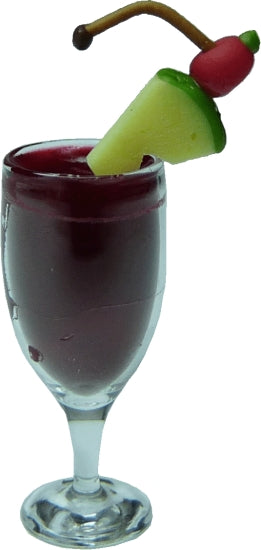 Dollhouse Singapore Sling Cocktail 1:12 Scale Miniature Drink