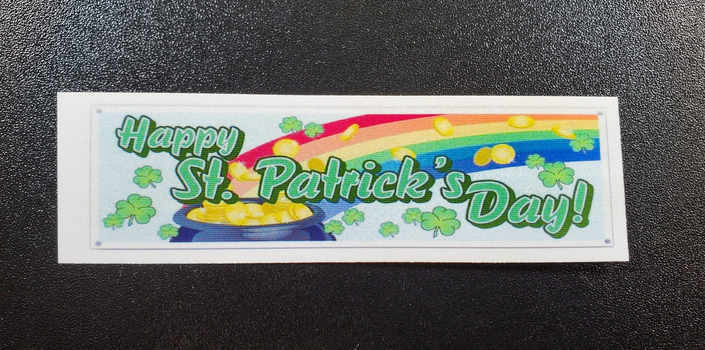 Dollhouse Happy St Patrick's Day Banner 1:12 Scale Miniature