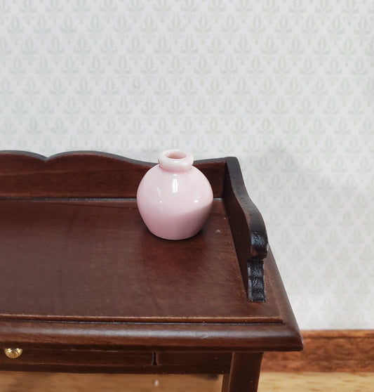Dollhouse Small Vase or Jug Pink Ceramic for Flowers or Decoration 1:12 Scale Miniature