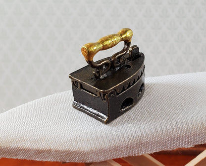 Dollhouse Vintage Coal Iron Bronze 1:12 Scale Primitive Miniature Laundry Room