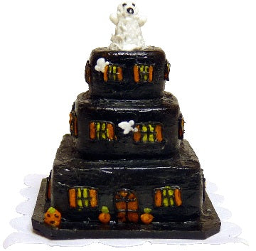 Dollhouse Spirit Mansion 3 Tier Cake 1:12 Scale Miniature Dessert Food Bakery