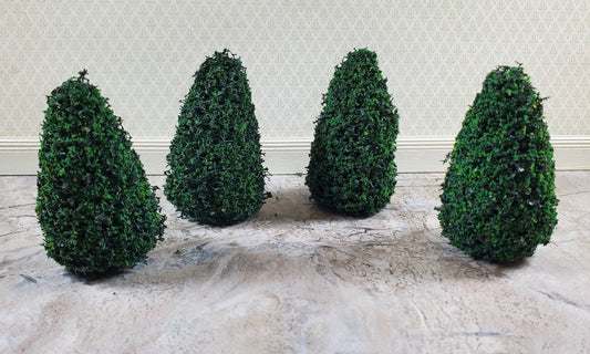 4 Model Scenery Shrubs Bushes Tapered Green Dollhouses Scale Models Model RR 2.5" - Miniature Crush