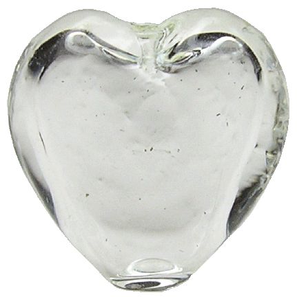 Dollhouse Heart Shaped Glass Bud Vase Clear 1:12 Scale Miniature