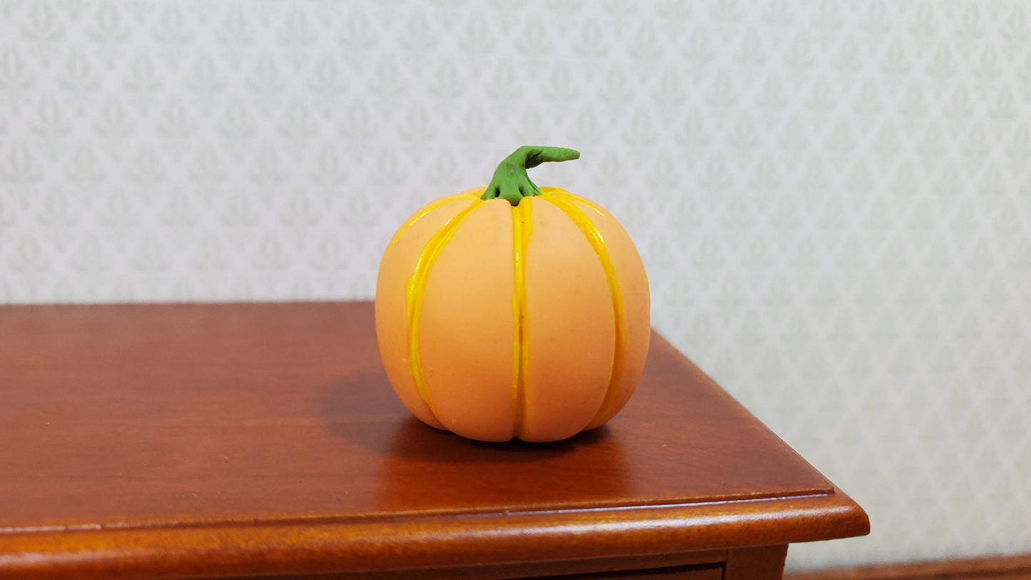 Dollhouse Orange Pumpkin Gourd 1:12 Scale Halloween Fall Miniature