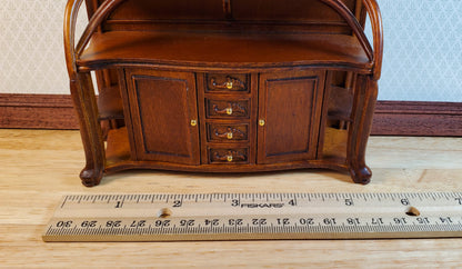 Dollhouse Display Hutch Cabinet Art Nouveau Style 1:12 Scale JBM Furniture