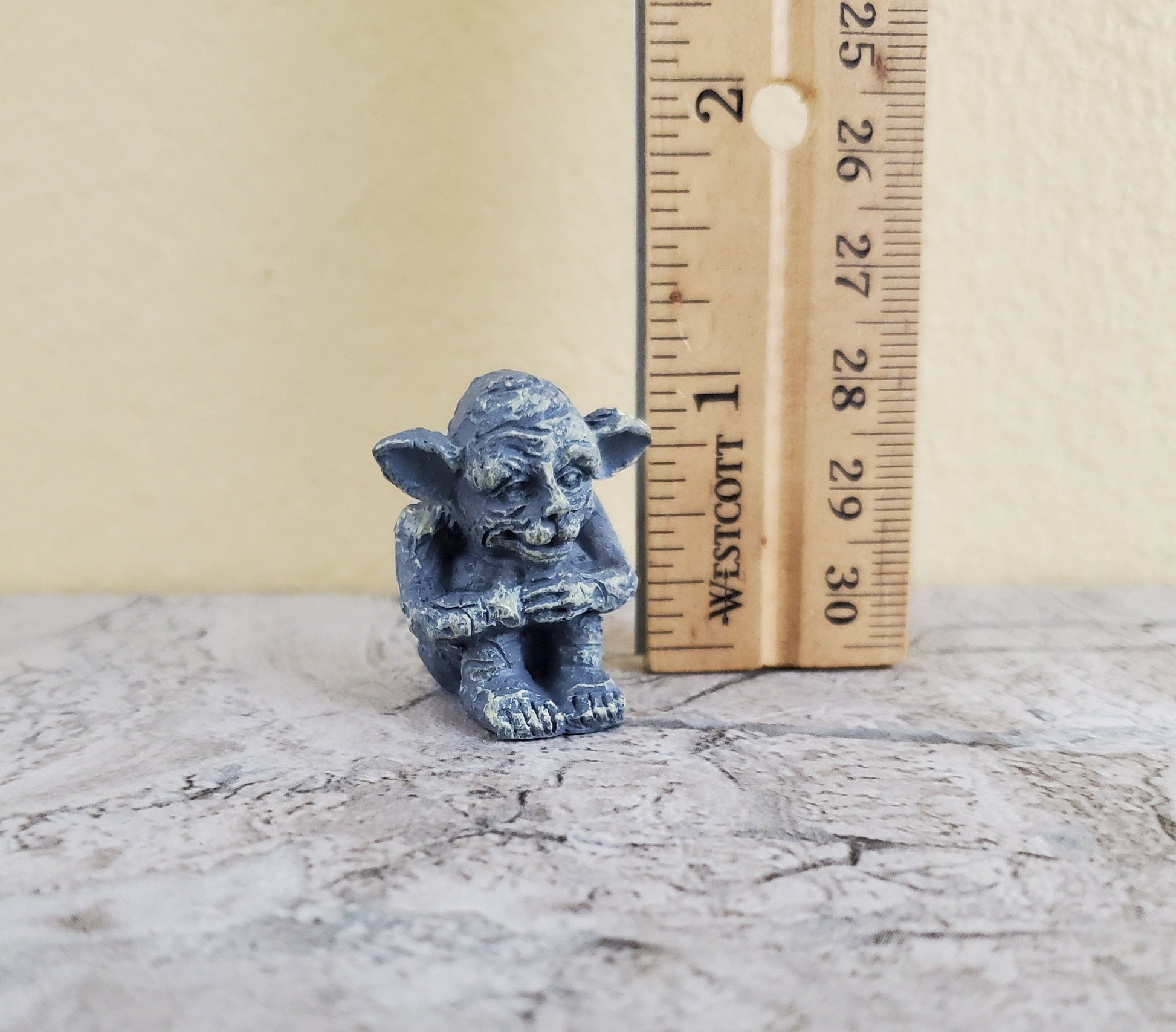 Dollhouse Sitting Gargoyle Goblin for Garden Large 1:12 Scale Miniature 1 1/4" Tall