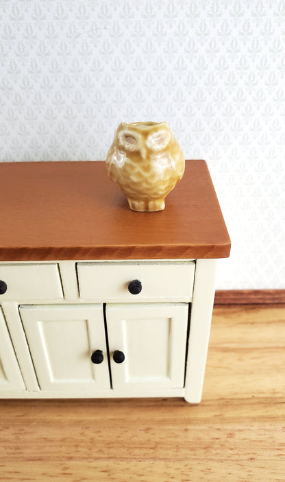 Dollhouse Miniature Owl Planter Pot Ceramic 1:12 Scale