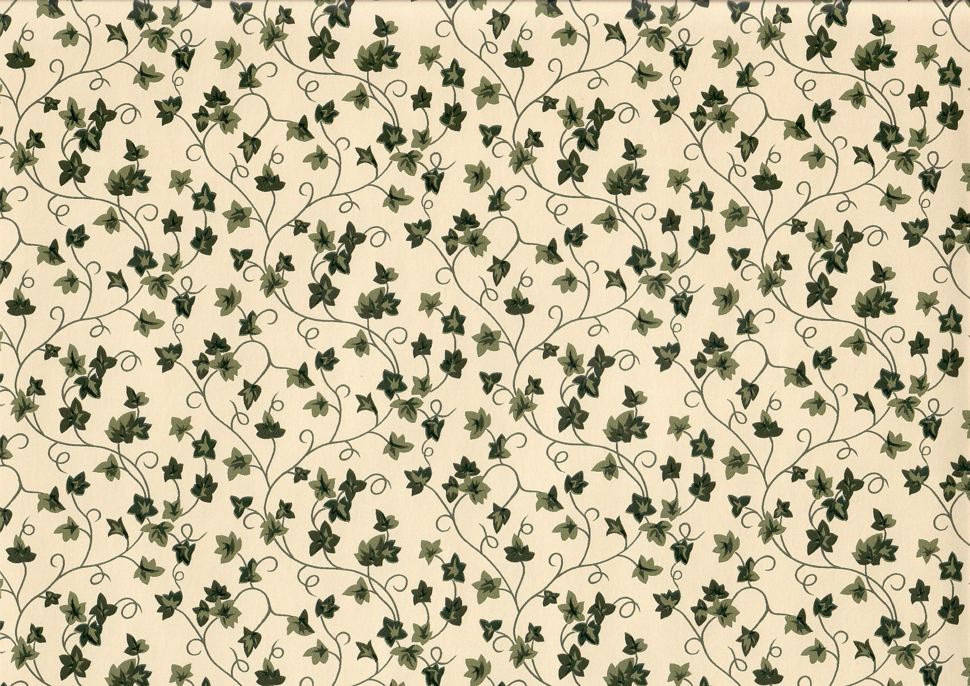 Dollhouse Wallpaper Climbing Ivy Beige 3 Sheets 1:12 Scale Miniature