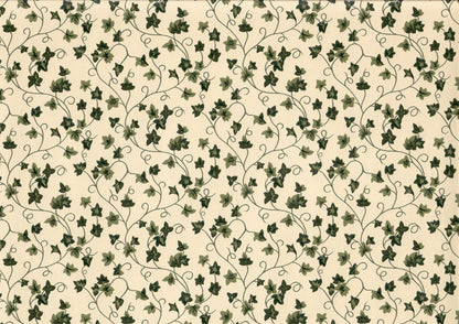 Dollhouse Wallpaper Climbing Ivy Beige 3 Sheets 1:12 Scale Miniature