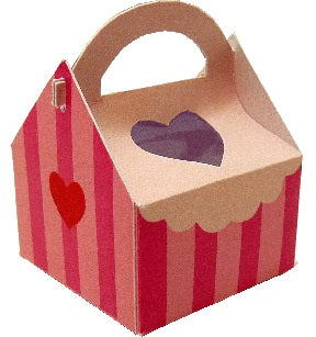 Dollhouse Heart Cake Box with Handle 1:12 Scale Miniature Kitchen