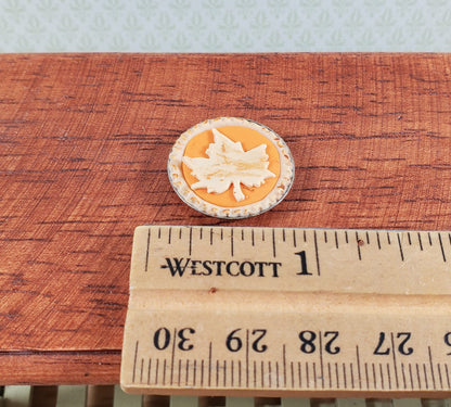 Dollhouse Pumpkin Pie with Maple Leaf Design 1:12 Scale Dessert