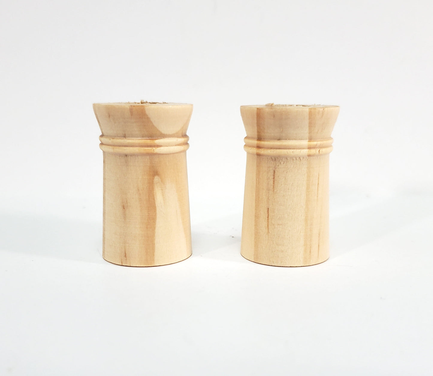 Miniature Wood Chimney Pots Smoke Stacks 2 Pieces 1:12 Scale Dollhouse