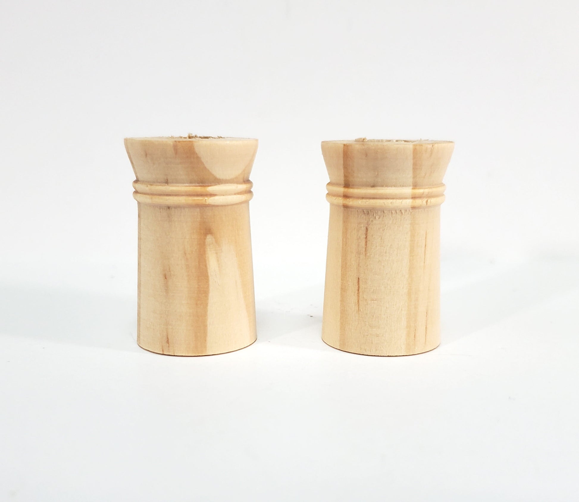 Miniature Wood Chimney Pots Smoke Stacks 2 Pieces 1:12 Scale Dollhouse