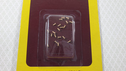 Tiny Brass Screws 20 pc for Dollhouse Miniatures 5/32" long Philips Head HW1106