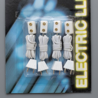 Dollhouse Outlet with Plug x4 Extension Cords for 1:12 Scale Miniature Lighting