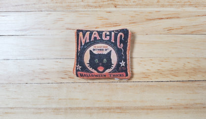 Dollhouse Halloween Black Cat Magic Pillow Handmade 1:12 Scale Miniature