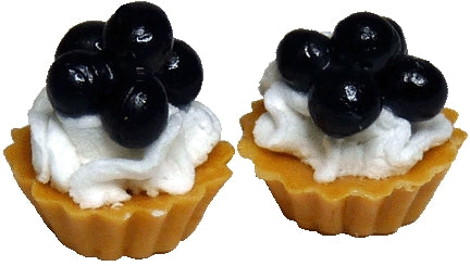 Dollhouse Berry Topped Cupcakes Set of 2 1:12 Scale Miniature Food