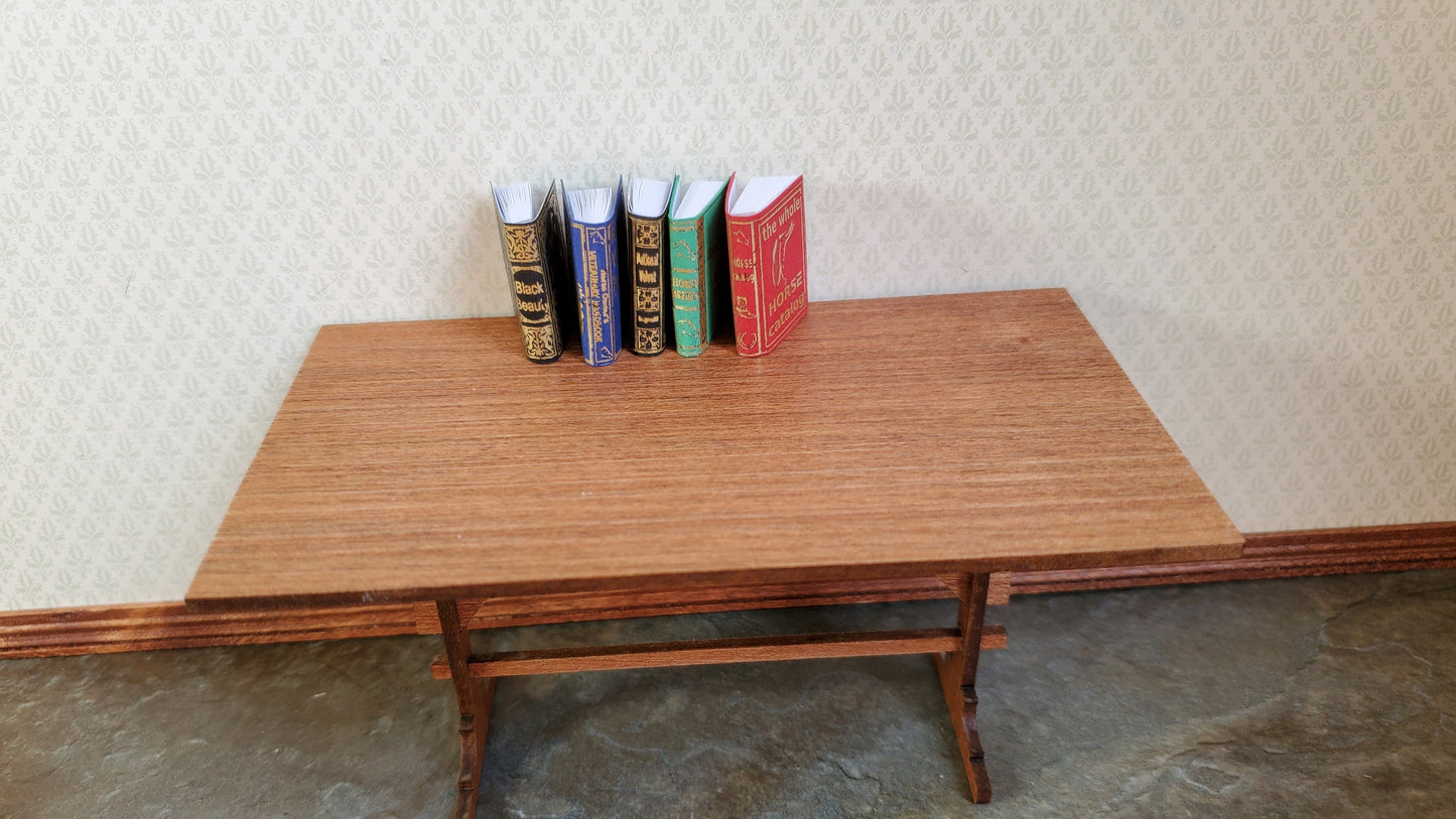 Dollhouse Miniature Book Set x5 Horse Lovers Set 1:12 Scale (blank inside)