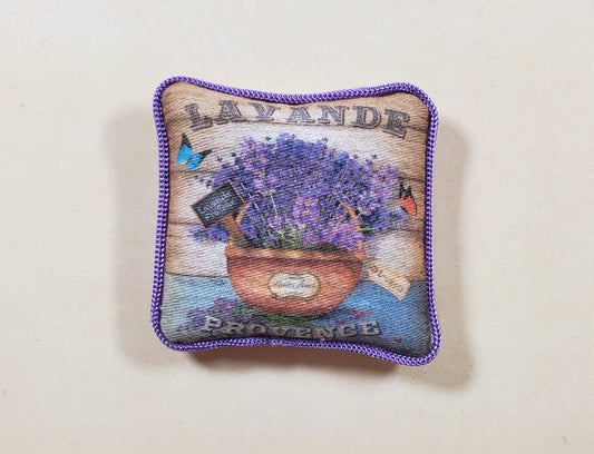Dollhouse Pillow Lavender Herbs Handmade 1:12 Scale Miniature