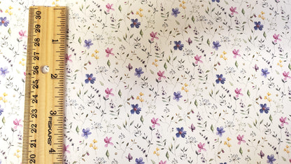 Dollhouse Wallpaper Purple Pink Flowers 3 Sheets 1:12 Scale "Butterfly Blooms"