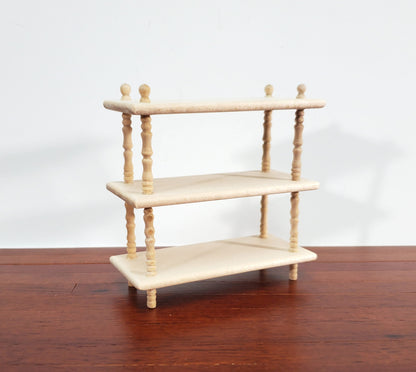 Dollhouse Bookshelf 3 Shelf Plant Stand or Bookcase 1:12 Scale Furniture Unfinished Unpainted