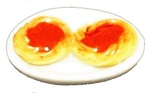 Dollhouse Two Danishes on a Plate 1:12 Scale Miniature Food Bakery Kitchen