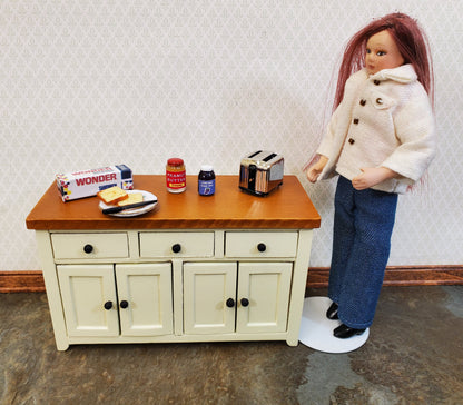 Dollhouse Peanut Butter & Jelly Set with Wonder Bread 1:12 Scale Kitchen Food by Hudson River