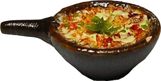 Dollhouse French Onion Soup in a Brown Pot1:12 Scale Miniature Food Kitchen