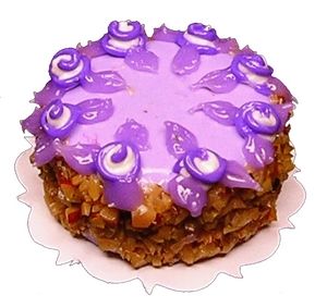 Dollhouse Cream Puff Topped Berry Cake 1:12 Scale Miniature Dessert Food Bakery