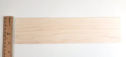 Maple Sheet Plank Thin 1/16" Thick x 3" Wide x 12" Long Kiln Dried Woodworking