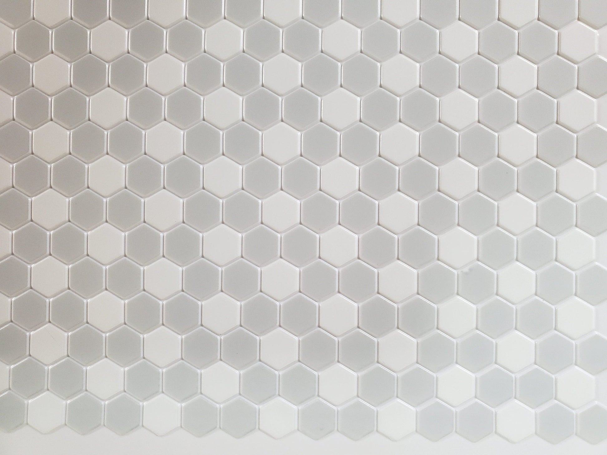 Dollhouse Hexagon Vinyl Tile Flooring Embossed Gray & White 1:12 Scale Miniatures