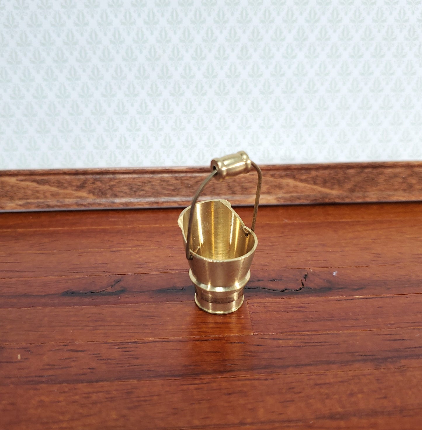 Dollhouse Brass Coal Scuttle Bucket Fireplace Accessory 1:12 Scale Miniature