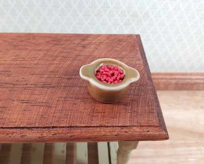 Dollhouse Kidney Beans Side Dish in a Ceramic Pot 1:12 Scale Miniature Food
