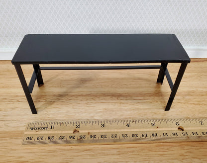 Dollhouse Work Table Workbench Black Metal 1:12 Scale Miniature Industrial
