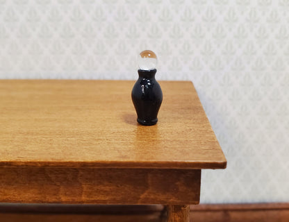 Dollhouse Black Small Elegant Jar with Stopper 1:12 Scale Miniature