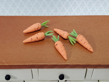 Dollhouse Carrots Set of 5 Vegetables 1:12 Scale Miniatures Kitchen Groceries
