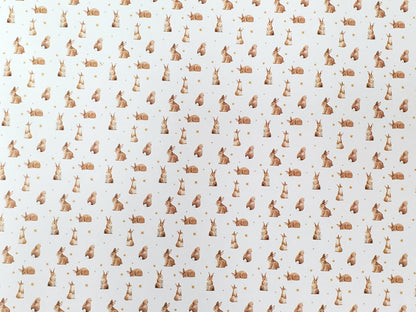 Dollhouse Bunny Rabbit Wallpaper 3 Sheets Nursery Baby's Room 1:12 Scale Miniature