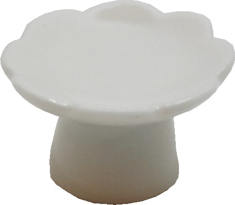 Dollhouse HALF SCALE White Ceramic Pedestal Plate 1:24 Miniature