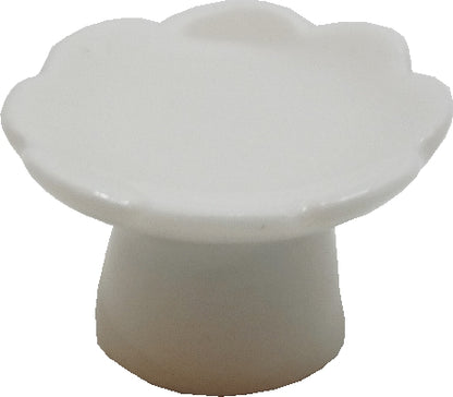Dollhouse HALF SCALE White Ceramic Pedestal Plate 1:24 Miniature